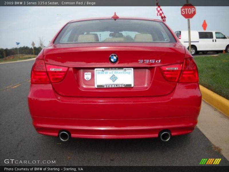 Crimson Red / Beige 2009 BMW 3 Series 335d Sedan