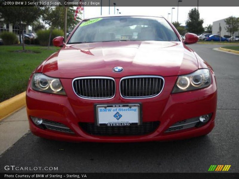 Crimson Red / Beige 2009 BMW 3 Series 335d Sedan