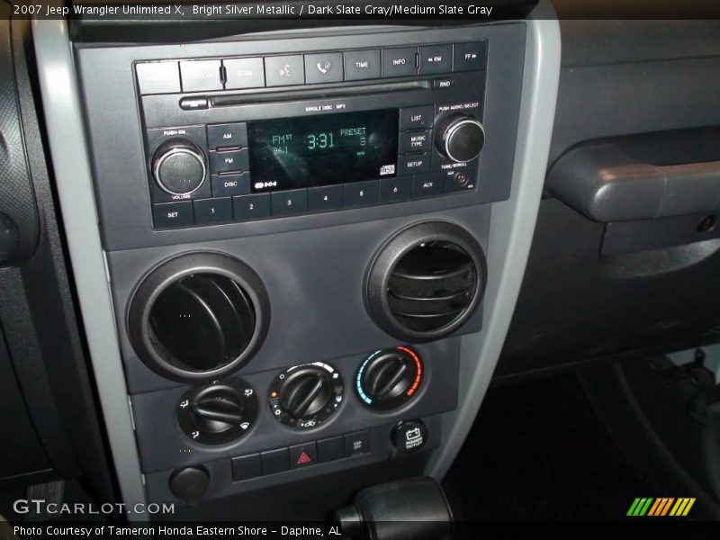 Bright Silver Metallic / Dark Slate Gray/Medium Slate Gray 2007 Jeep Wrangler Unlimited X