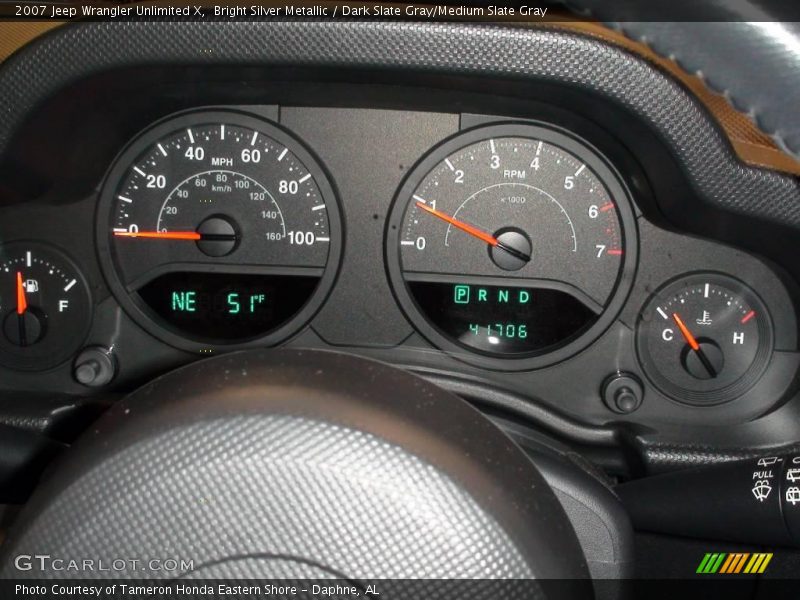Bright Silver Metallic / Dark Slate Gray/Medium Slate Gray 2007 Jeep Wrangler Unlimited X