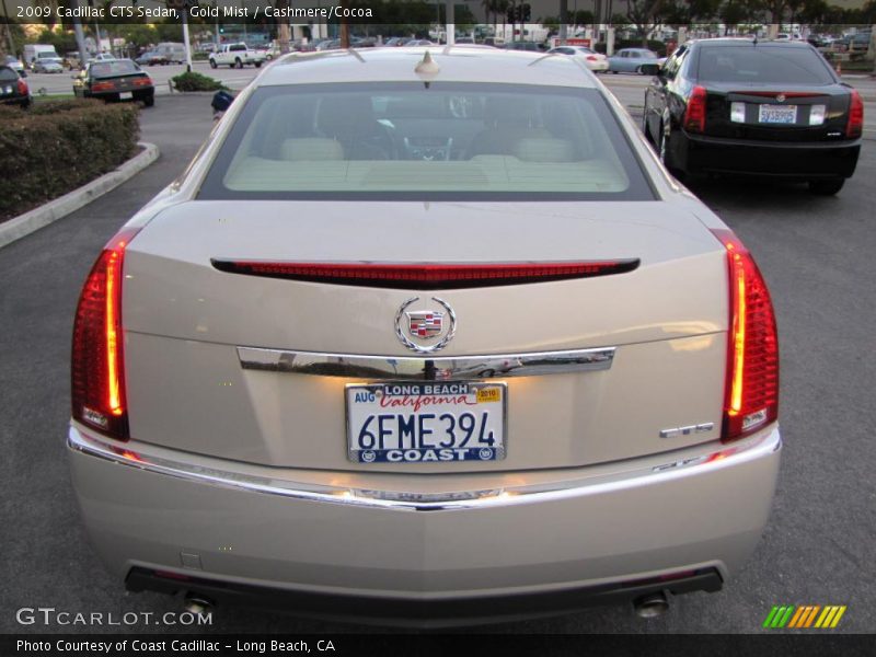Gold Mist / Cashmere/Cocoa 2009 Cadillac CTS Sedan