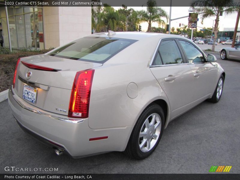 Gold Mist / Cashmere/Cocoa 2009 Cadillac CTS Sedan