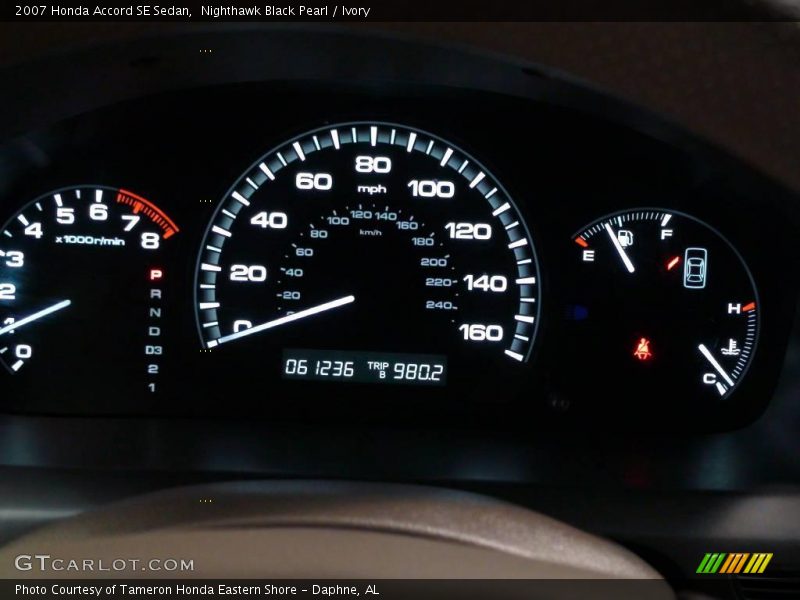 Nighthawk Black Pearl / Ivory 2007 Honda Accord SE Sedan