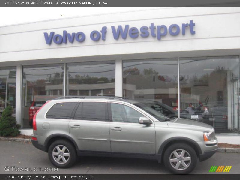 Willow Green Metallic / Taupe 2007 Volvo XC90 3.2 AWD