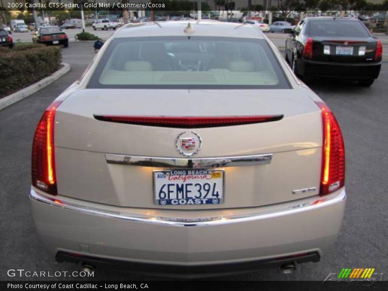 Gold Mist / Cashmere/Cocoa 2009 Cadillac CTS Sedan