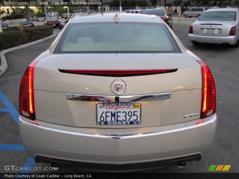 Gold Mist / Cashmere/Cocoa 2009 Cadillac CTS Sedan