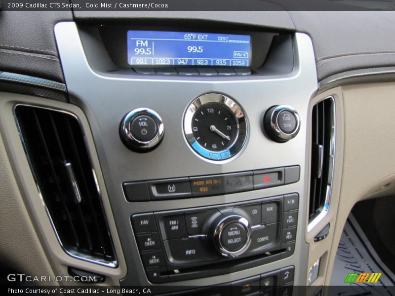 Gold Mist / Cashmere/Cocoa 2009 Cadillac CTS Sedan