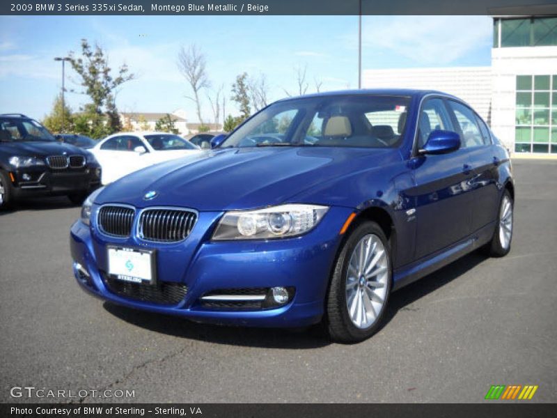 Montego Blue Metallic / Beige 2009 BMW 3 Series 335xi Sedan