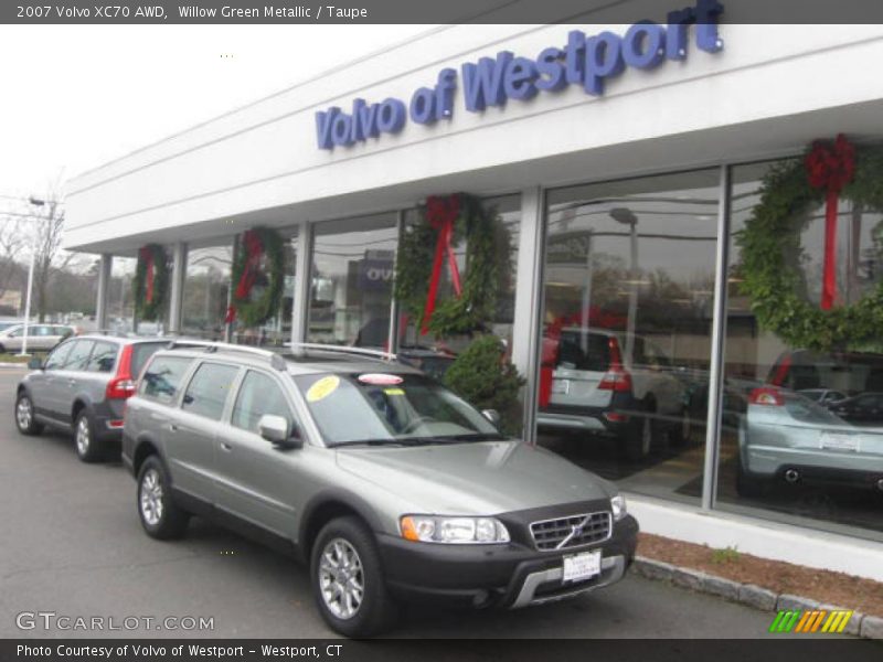 Willow Green Metallic / Taupe 2007 Volvo XC70 AWD