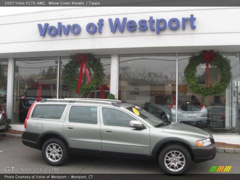 Willow Green Metallic / Taupe 2007 Volvo XC70 AWD