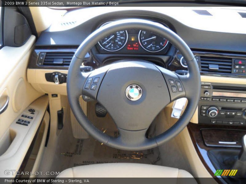 Montego Blue Metallic / Beige 2009 BMW 3 Series 335xi Sedan