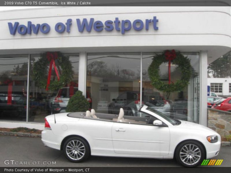 Ice White / Calcite 2009 Volvo C70 T5 Convertible