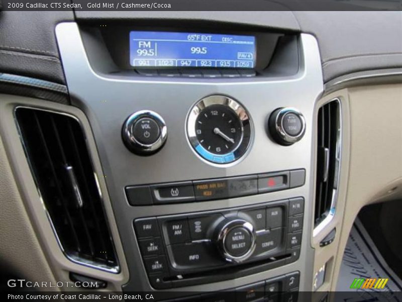 Gold Mist / Cashmere/Cocoa 2009 Cadillac CTS Sedan