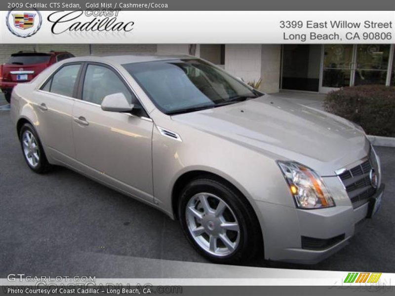 Gold Mist / Cashmere/Cocoa 2009 Cadillac CTS Sedan
