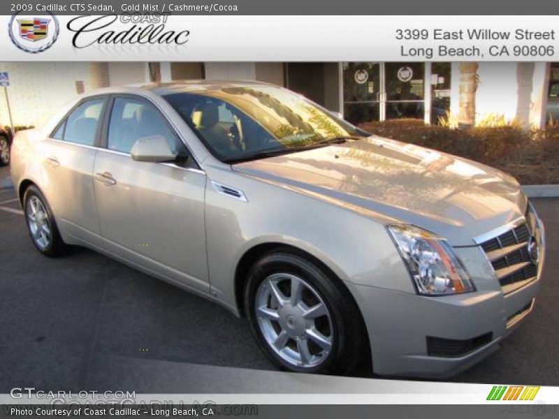 Gold Mist / Cashmere/Cocoa 2009 Cadillac CTS Sedan