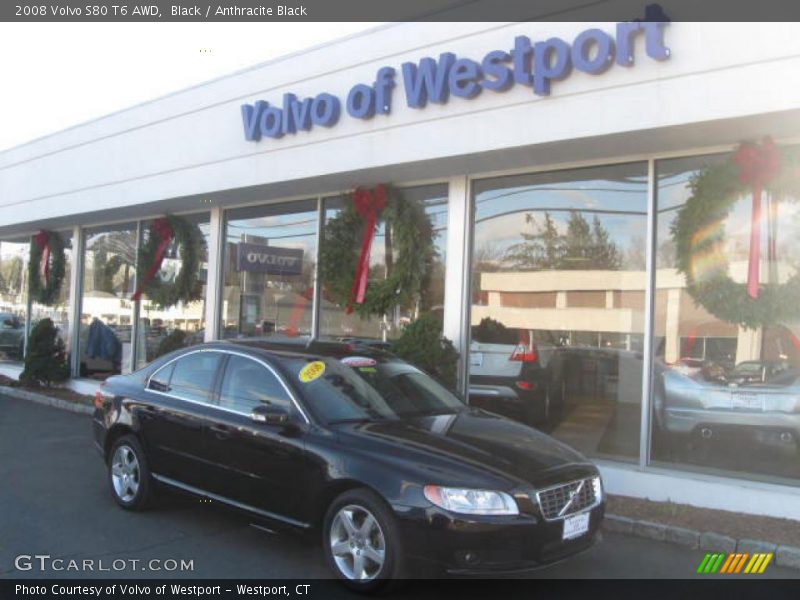 Black / Anthracite Black 2008 Volvo S80 T6 AWD