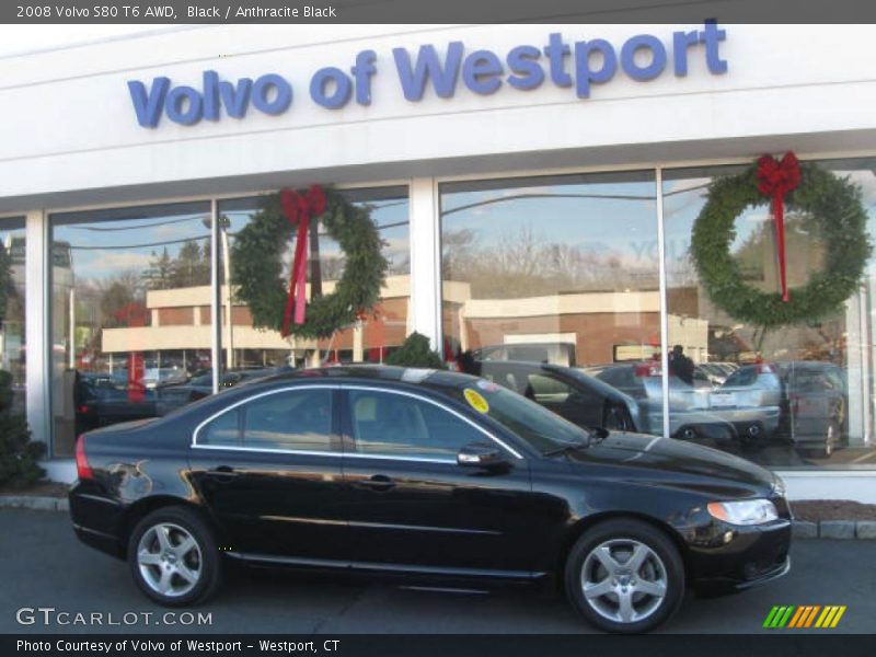 Black / Anthracite Black 2008 Volvo S80 T6 AWD