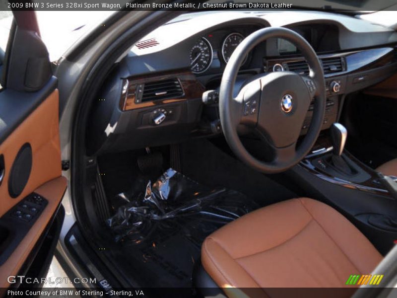 Platinum Bronze Metallic / Chestnut Brown Dakota Leather 2009 BMW 3 Series 328xi Sport Wagon