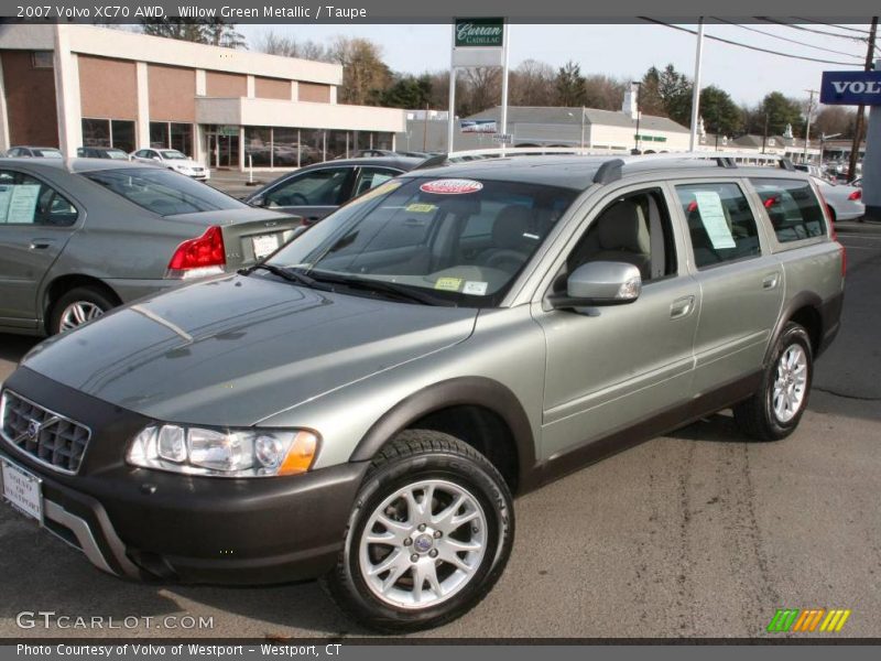 Willow Green Metallic / Taupe 2007 Volvo XC70 AWD