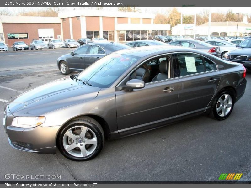 Oyster Gray Metallic / Anthracite Black 2008 Volvo S80 T6 AWD