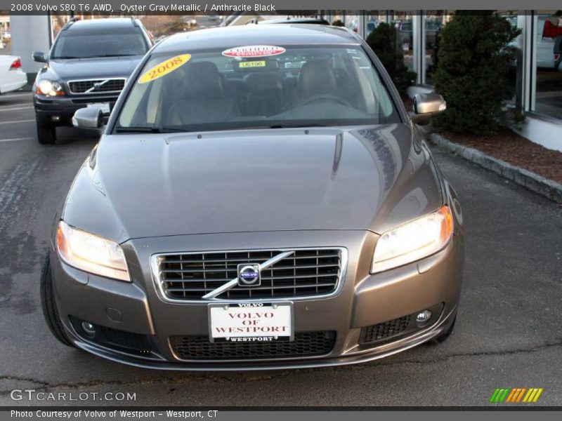 Oyster Gray Metallic / Anthracite Black 2008 Volvo S80 T6 AWD