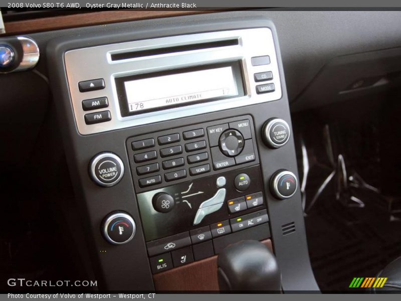 Oyster Gray Metallic / Anthracite Black 2008 Volvo S80 T6 AWD