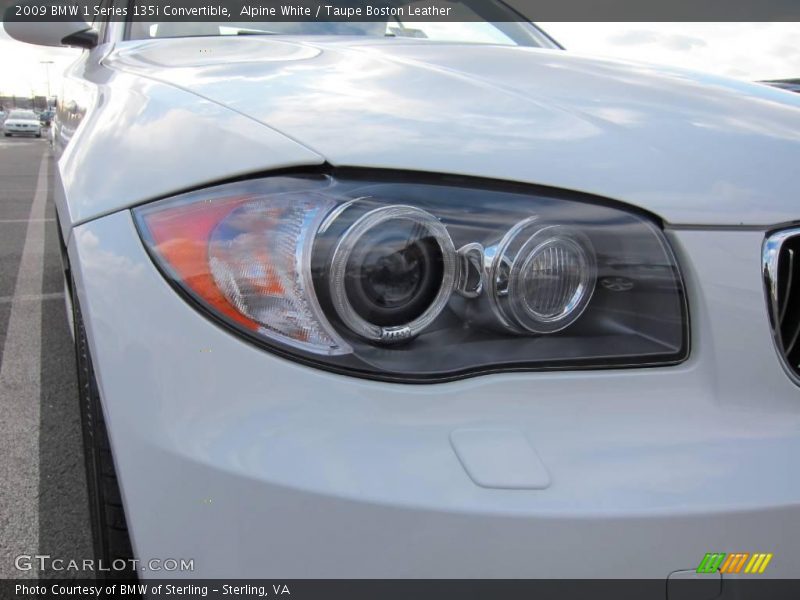 Alpine White / Taupe Boston Leather 2009 BMW 1 Series 135i Convertible