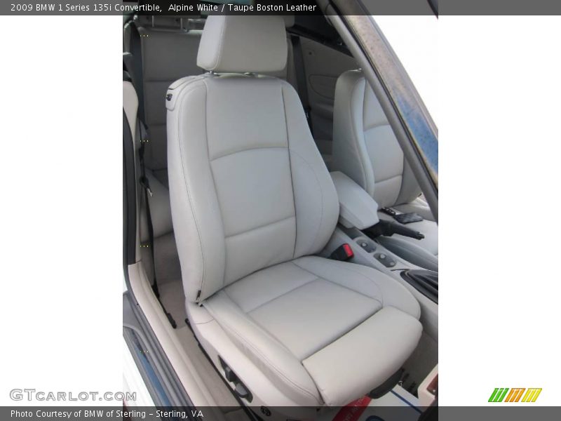 Alpine White / Taupe Boston Leather 2009 BMW 1 Series 135i Convertible