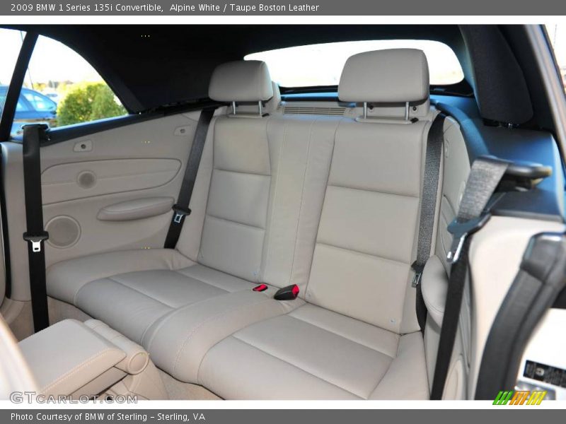 Alpine White / Taupe Boston Leather 2009 BMW 1 Series 135i Convertible