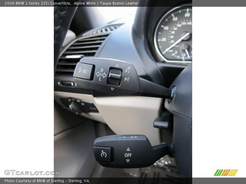 Alpine White / Taupe Boston Leather 2009 BMW 1 Series 135i Convertible