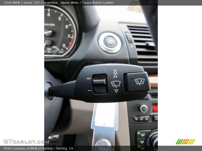 Alpine White / Taupe Boston Leather 2009 BMW 1 Series 135i Convertible