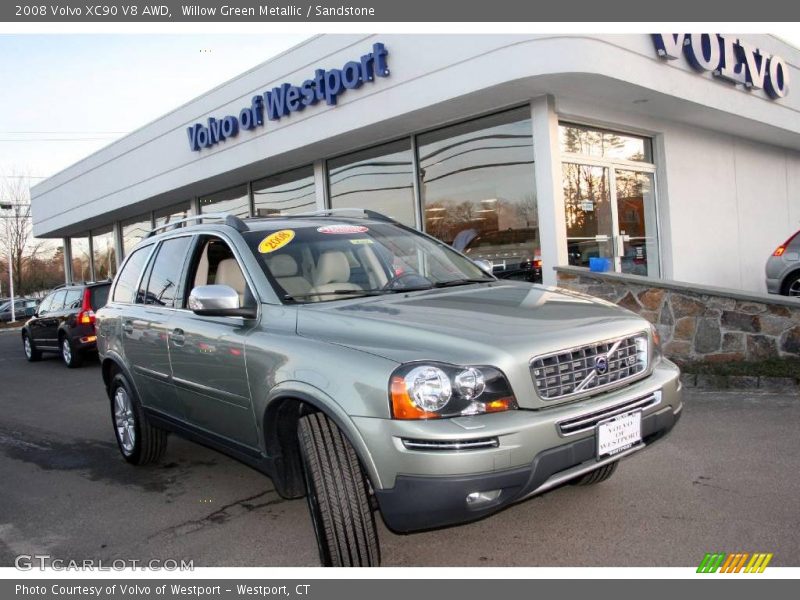 Willow Green Metallic / Sandstone 2008 Volvo XC90 V8 AWD