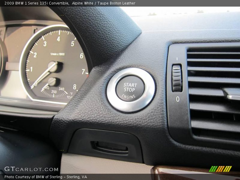 Alpine White / Taupe Boston Leather 2009 BMW 1 Series 135i Convertible