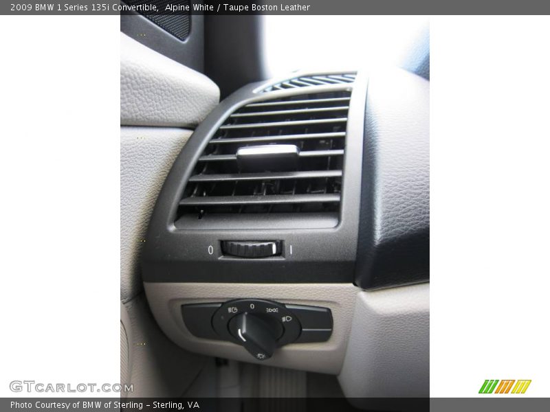 Alpine White / Taupe Boston Leather 2009 BMW 1 Series 135i Convertible