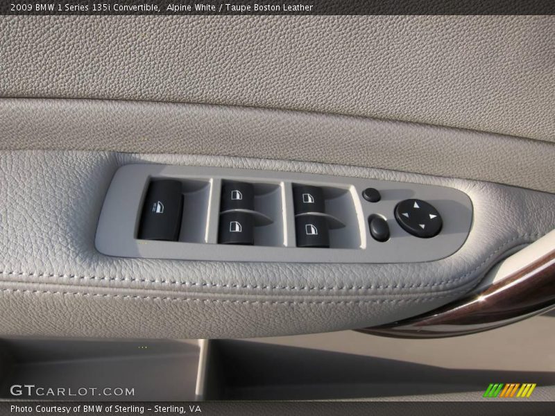 Alpine White / Taupe Boston Leather 2009 BMW 1 Series 135i Convertible