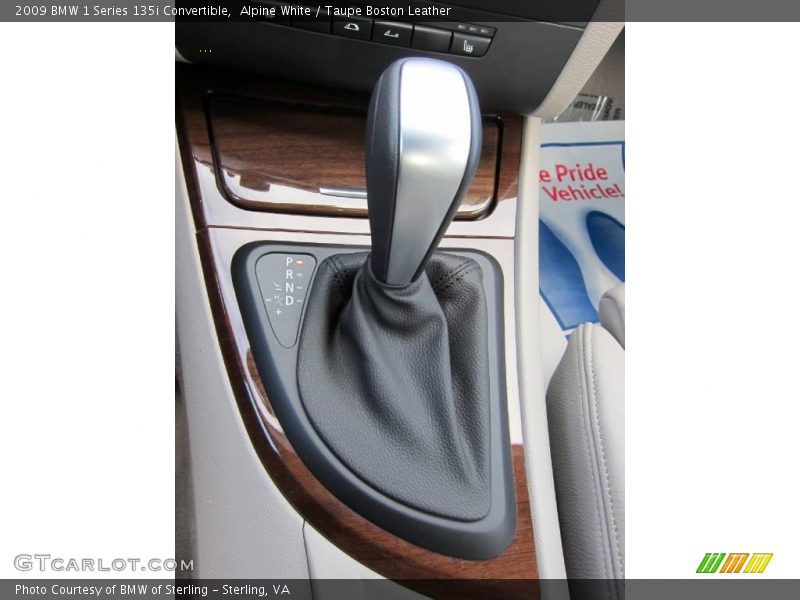 Alpine White / Taupe Boston Leather 2009 BMW 1 Series 135i Convertible