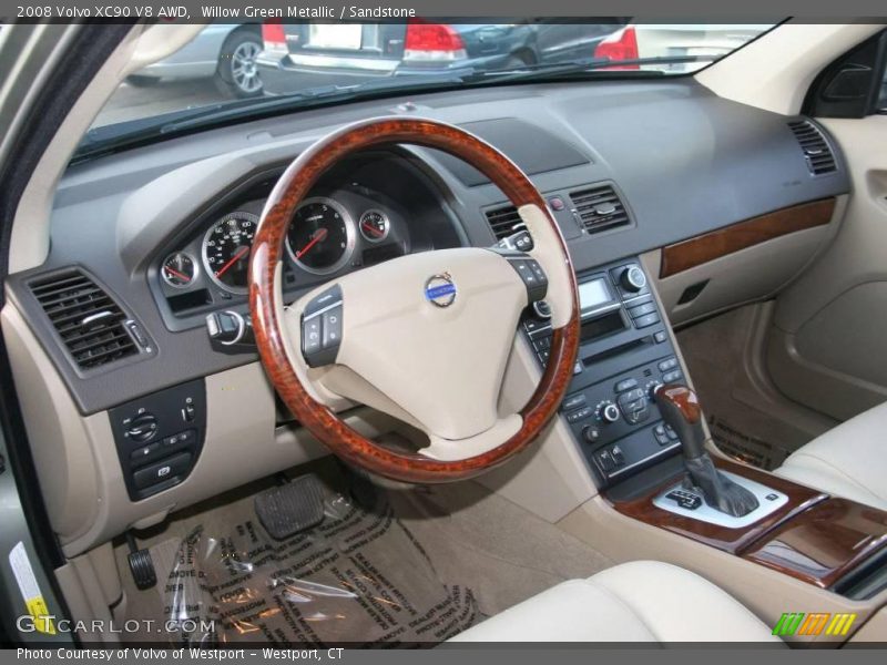 Willow Green Metallic / Sandstone 2008 Volvo XC90 V8 AWD