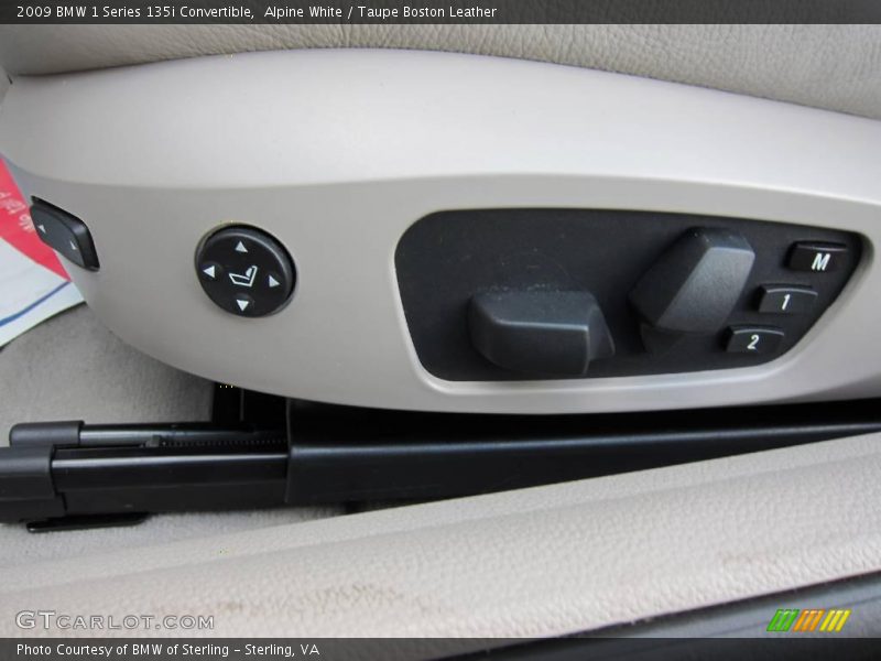 Alpine White / Taupe Boston Leather 2009 BMW 1 Series 135i Convertible