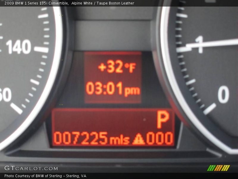 Alpine White / Taupe Boston Leather 2009 BMW 1 Series 135i Convertible
