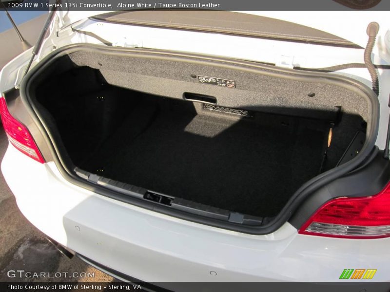 Alpine White / Taupe Boston Leather 2009 BMW 1 Series 135i Convertible
