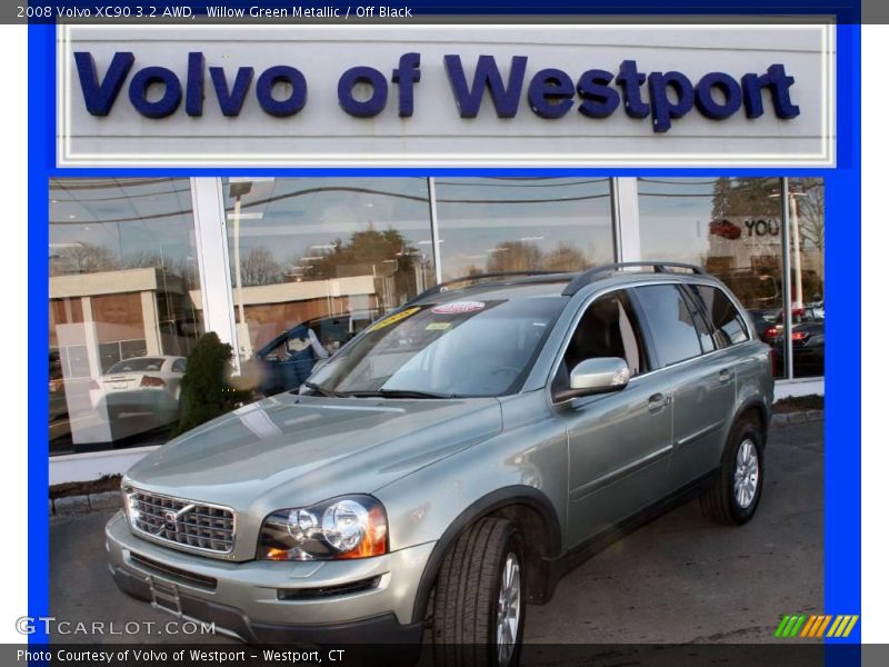 Willow Green Metallic / Off Black 2008 Volvo XC90 3.2 AWD