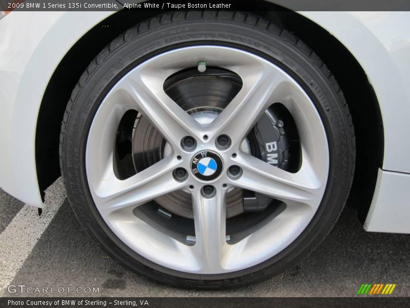 Alpine White / Taupe Boston Leather 2009 BMW 1 Series 135i Convertible
