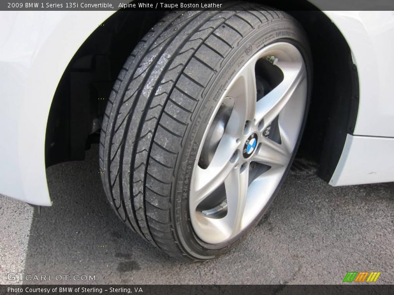 Alpine White / Taupe Boston Leather 2009 BMW 1 Series 135i Convertible