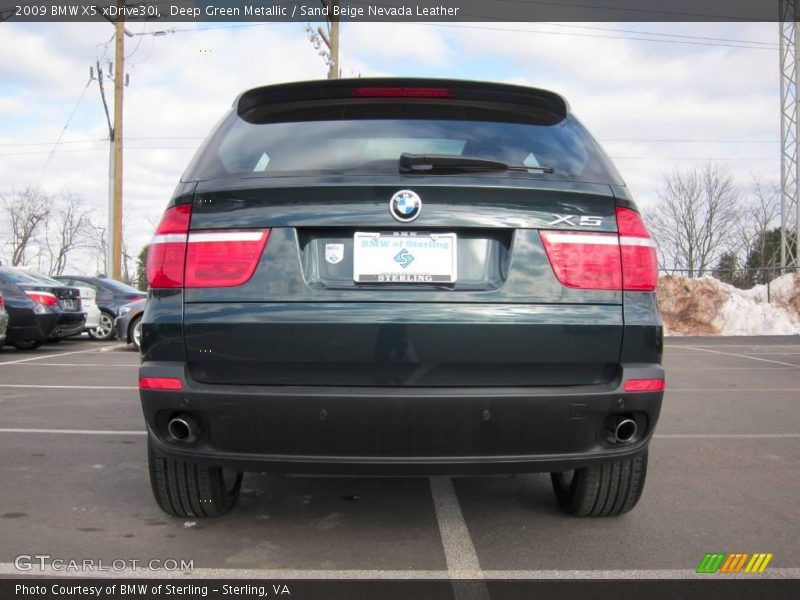 Deep Green Metallic / Sand Beige Nevada Leather 2009 BMW X5 xDrive30i