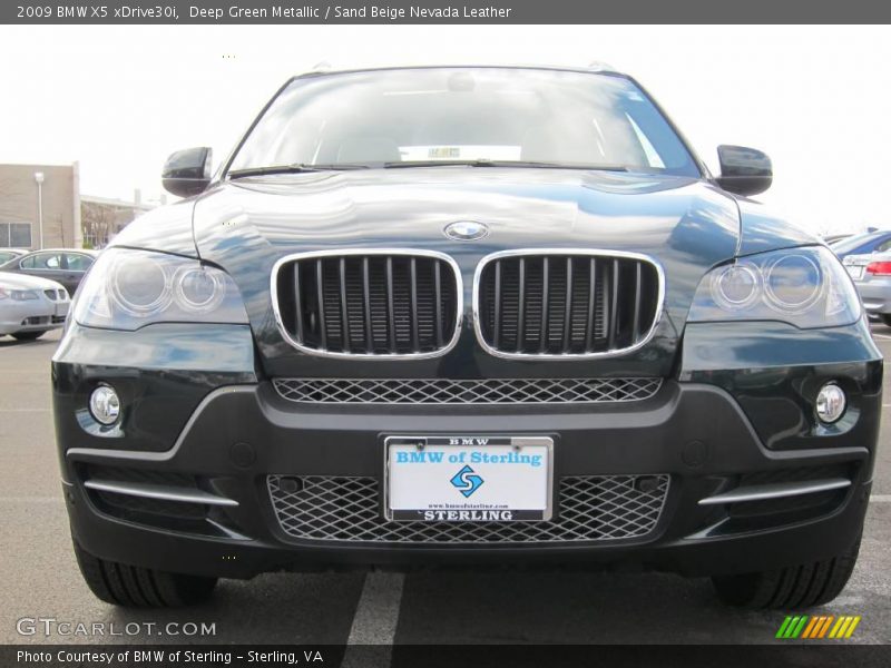 Deep Green Metallic / Sand Beige Nevada Leather 2009 BMW X5 xDrive30i