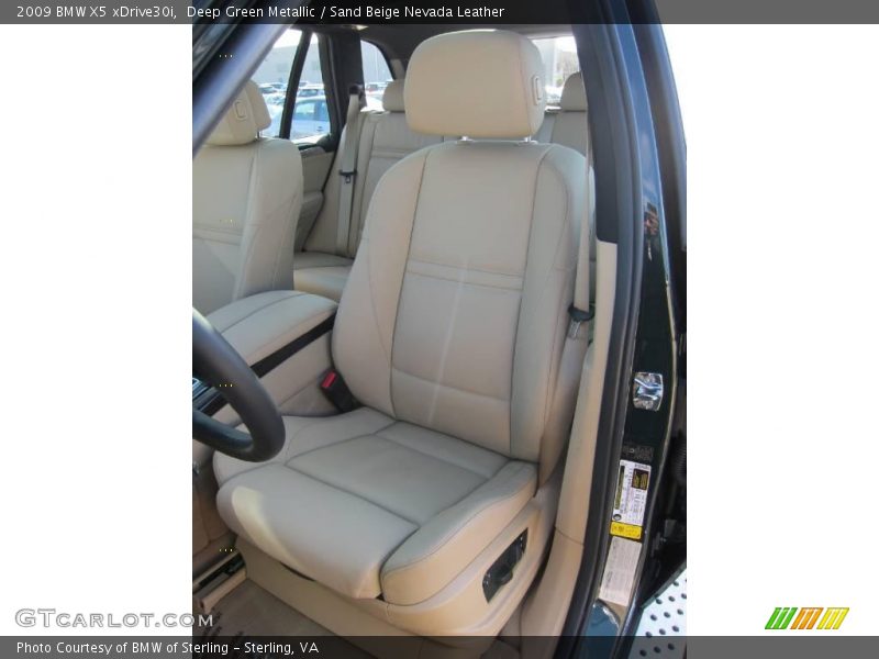 Deep Green Metallic / Sand Beige Nevada Leather 2009 BMW X5 xDrive30i