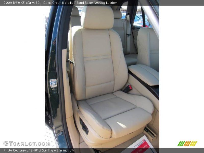 Deep Green Metallic / Sand Beige Nevada Leather 2009 BMW X5 xDrive30i