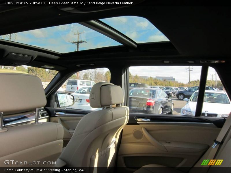 Deep Green Metallic / Sand Beige Nevada Leather 2009 BMW X5 xDrive30i