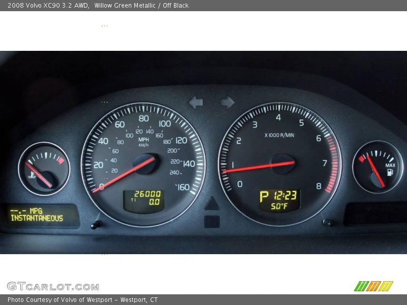 Willow Green Metallic / Off Black 2008 Volvo XC90 3.2 AWD