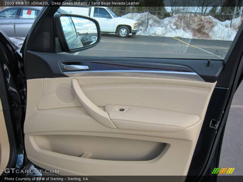 Deep Green Metallic / Sand Beige Nevada Leather 2009 BMW X5 xDrive30i